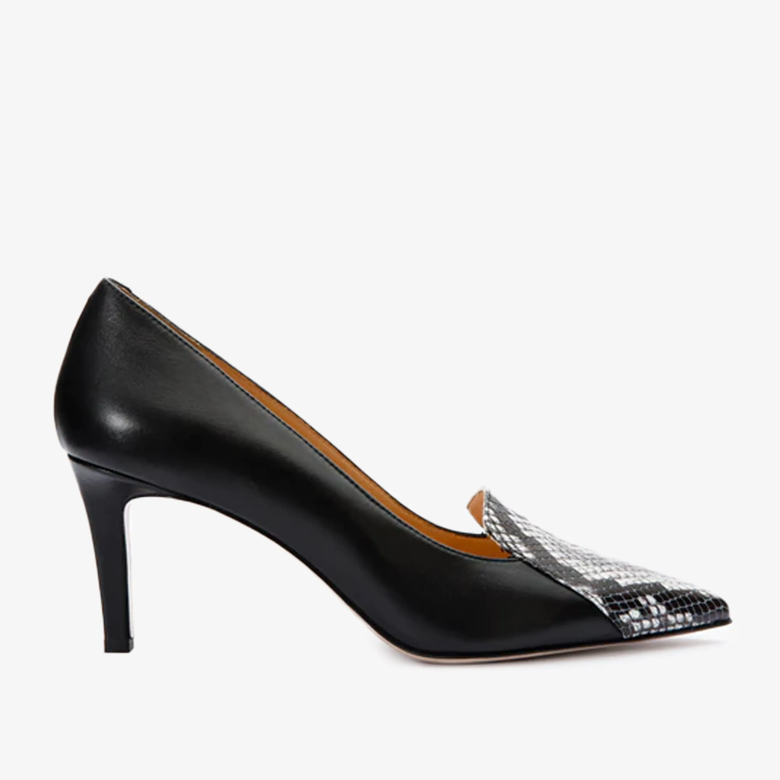 Sleek Wear Soft Pad The Dilan Black Leather Pump Women Shoe