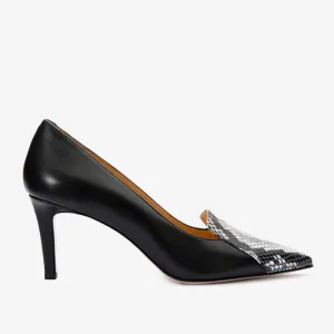 Sleek Wear Soft Pad The Dilan Black Leather Pump Women Shoe
