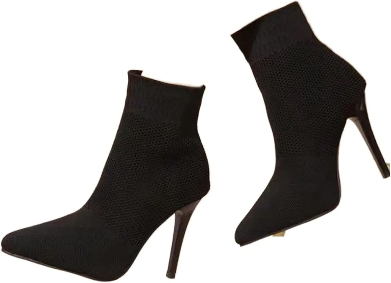 High heel High heels Knit Socks Boots Women Stretch High Heel Mid-tube Boots All-match Women Boots(3.5 UK) High heel