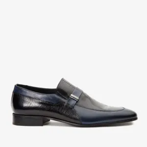 Special Shade The Kazablanka Navy Leather Bit Loafer Men  Shoe