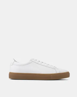White Low Kick Dress Sneaker in Amber Soles Outing Fit