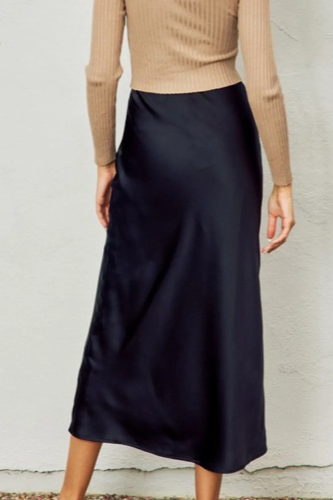 High Waisted Midi Skirt