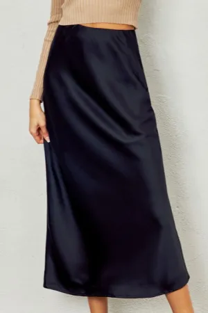 High Waisted Midi Skirt