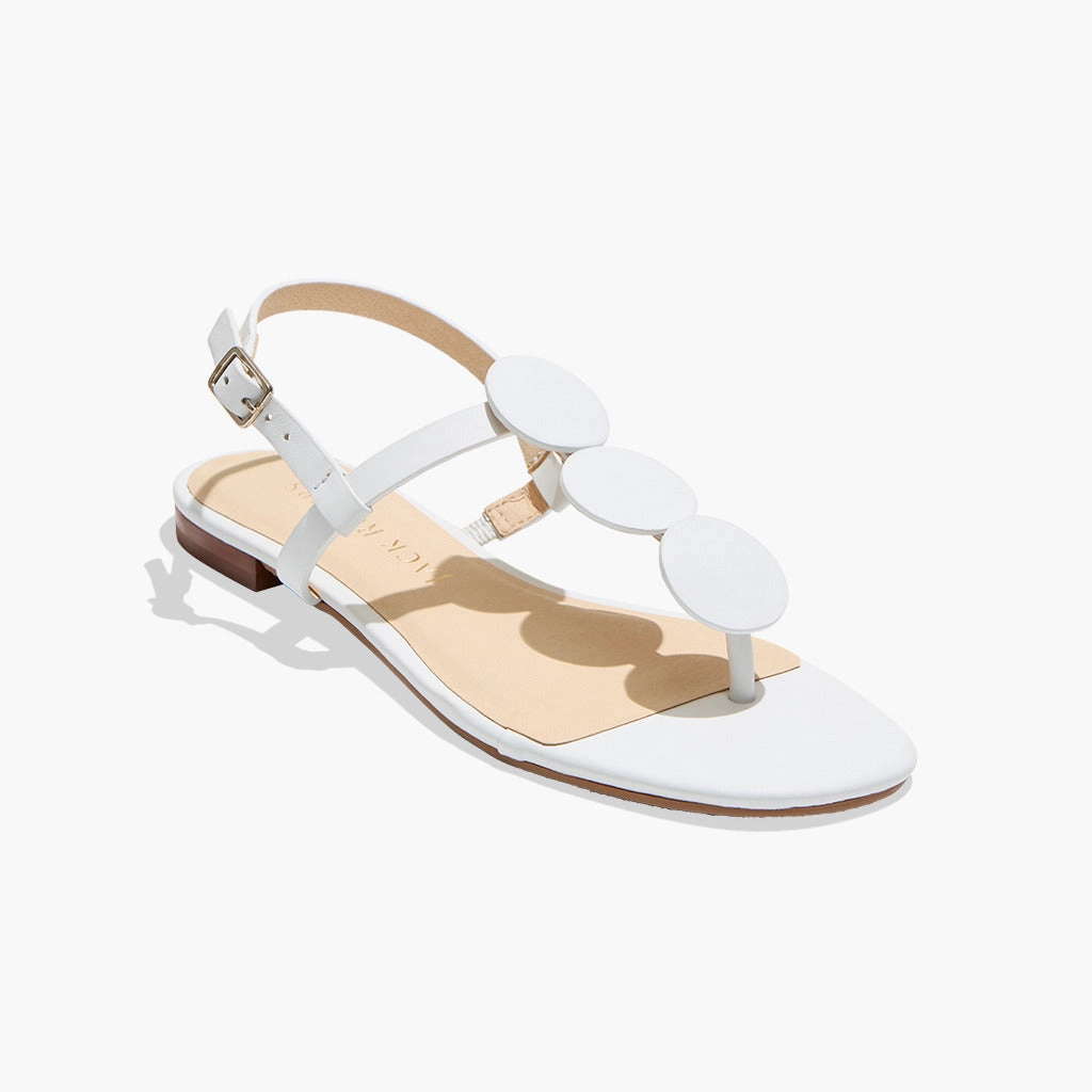 Sponge Padding Worth Leather Flat Sandal