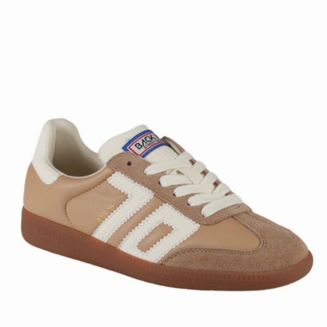 High   Top Style Synthetic Leather Panels Cloud NC in Sand