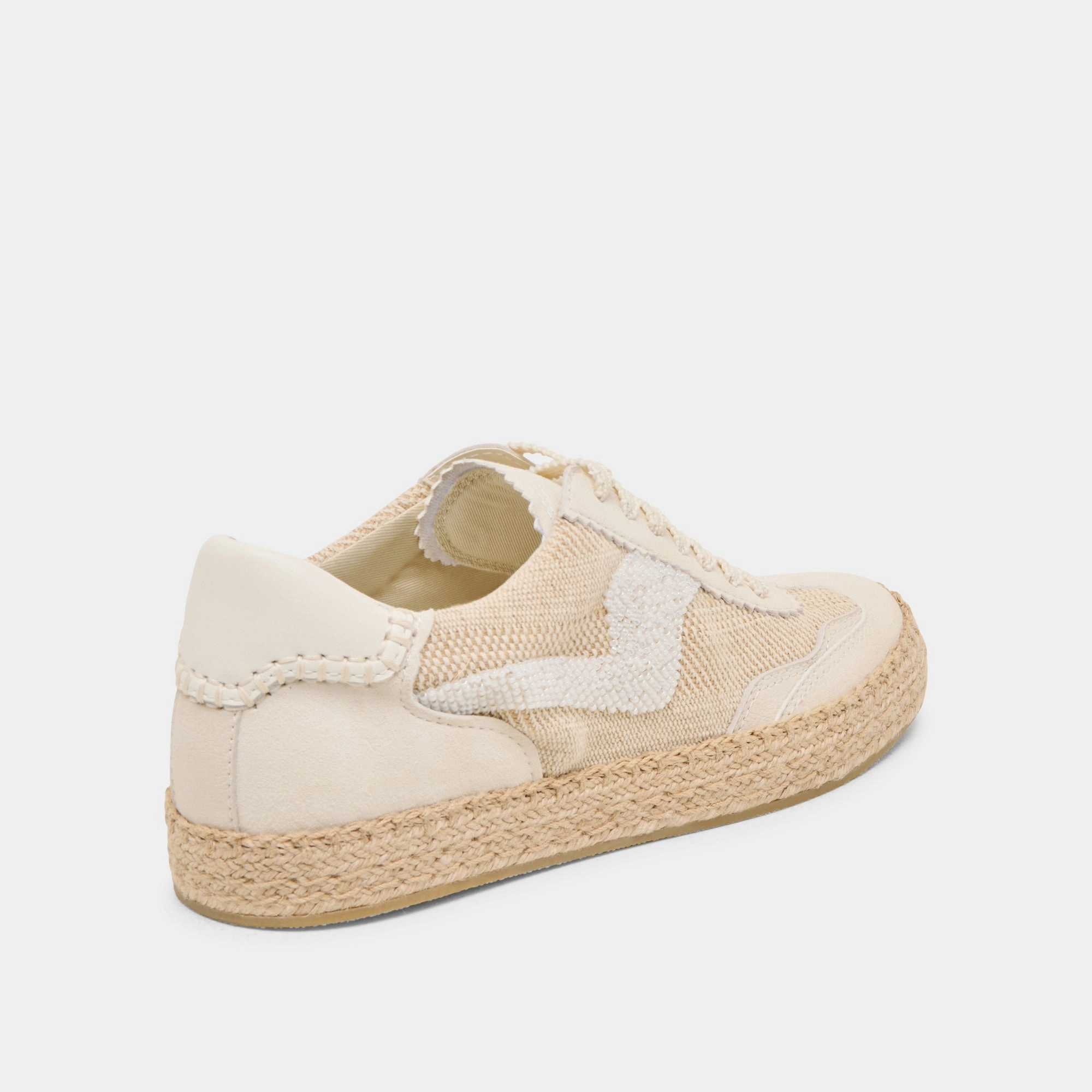NOTICE ESPADRILLE BEAD SNEAKERS NATURAL MULTI BURLAP Elegant Piece