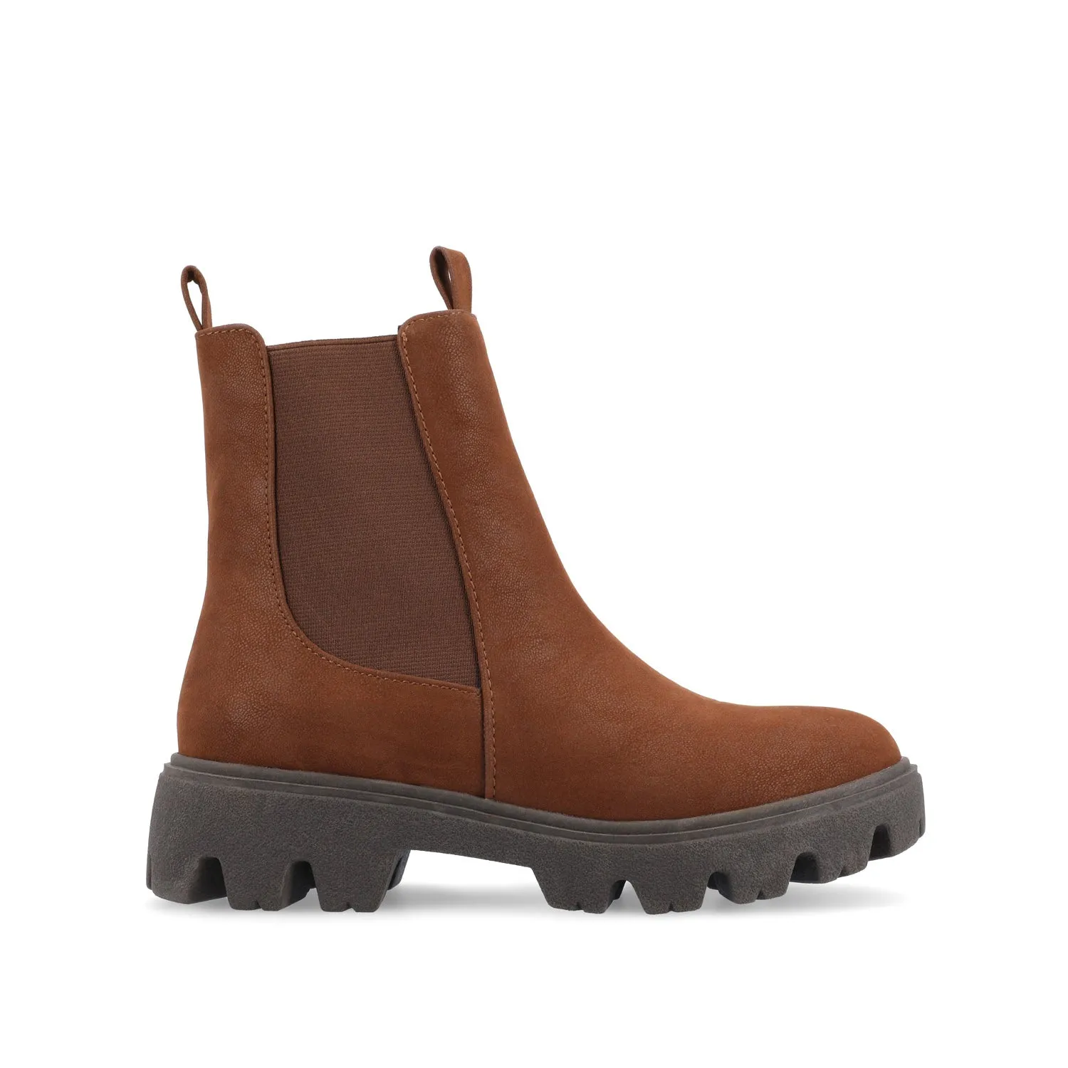 IVETTE CHELSEA BOOTIES IN VEGAN LEATHER Tread Pattern