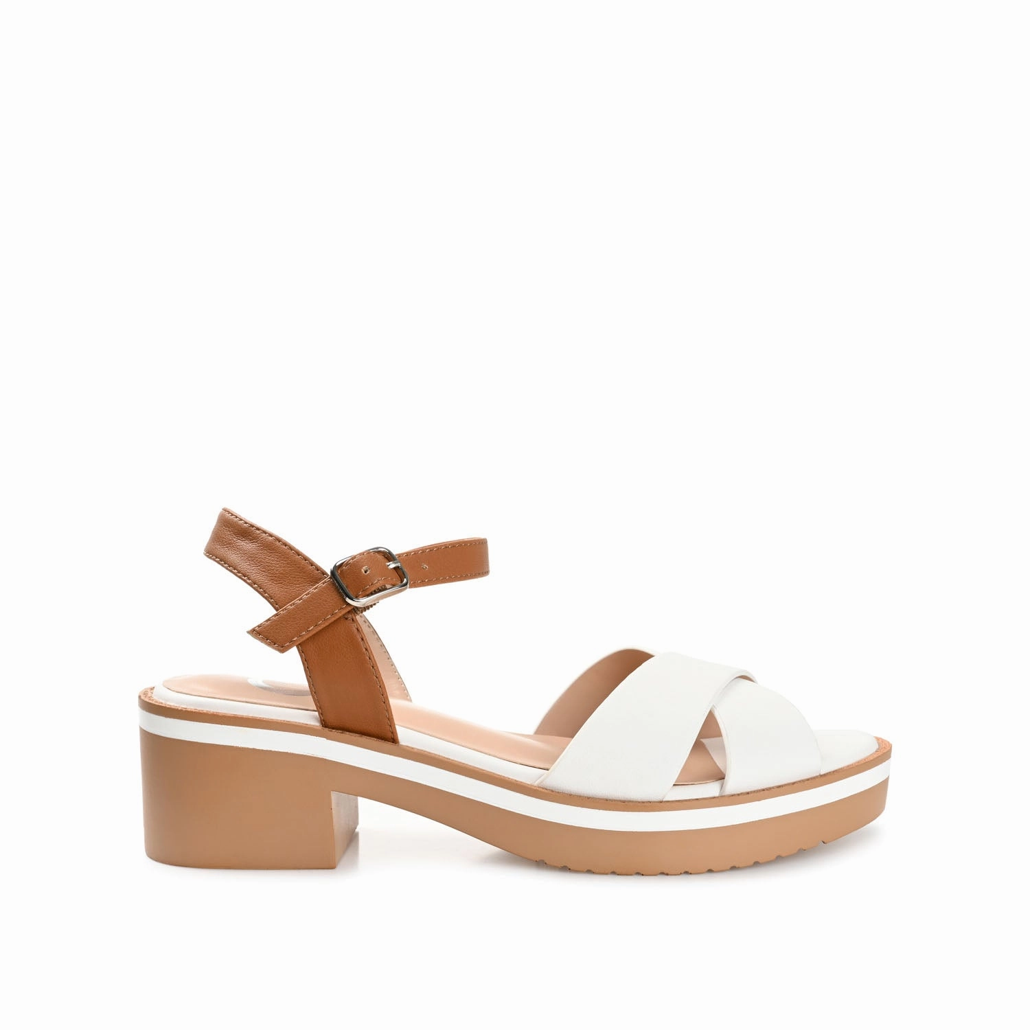 Anti Odor HILAREE HEELED SANDALS IN VEGAN LEATHER