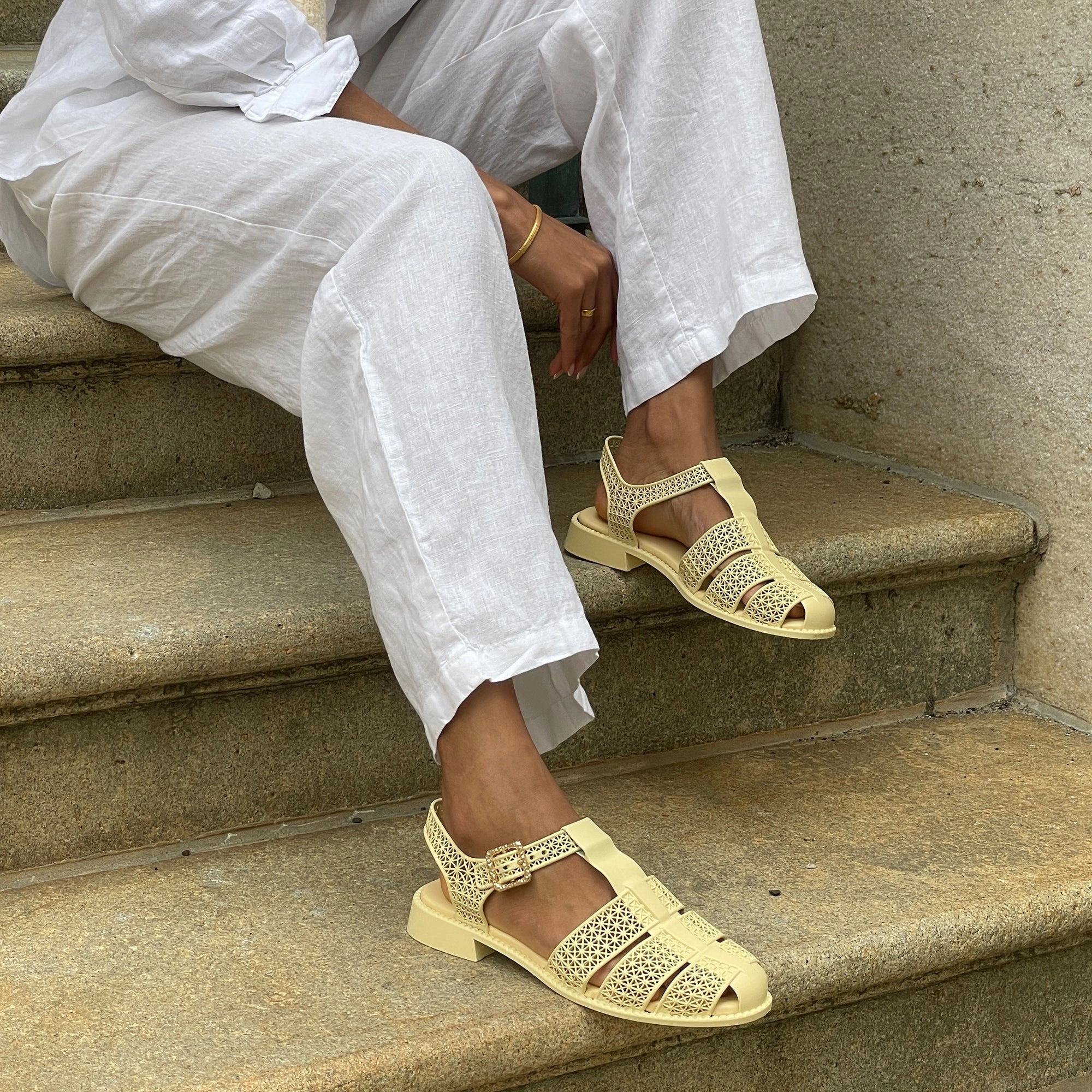 Wide fit HOLIS 3D SANDALS LT YELLOW