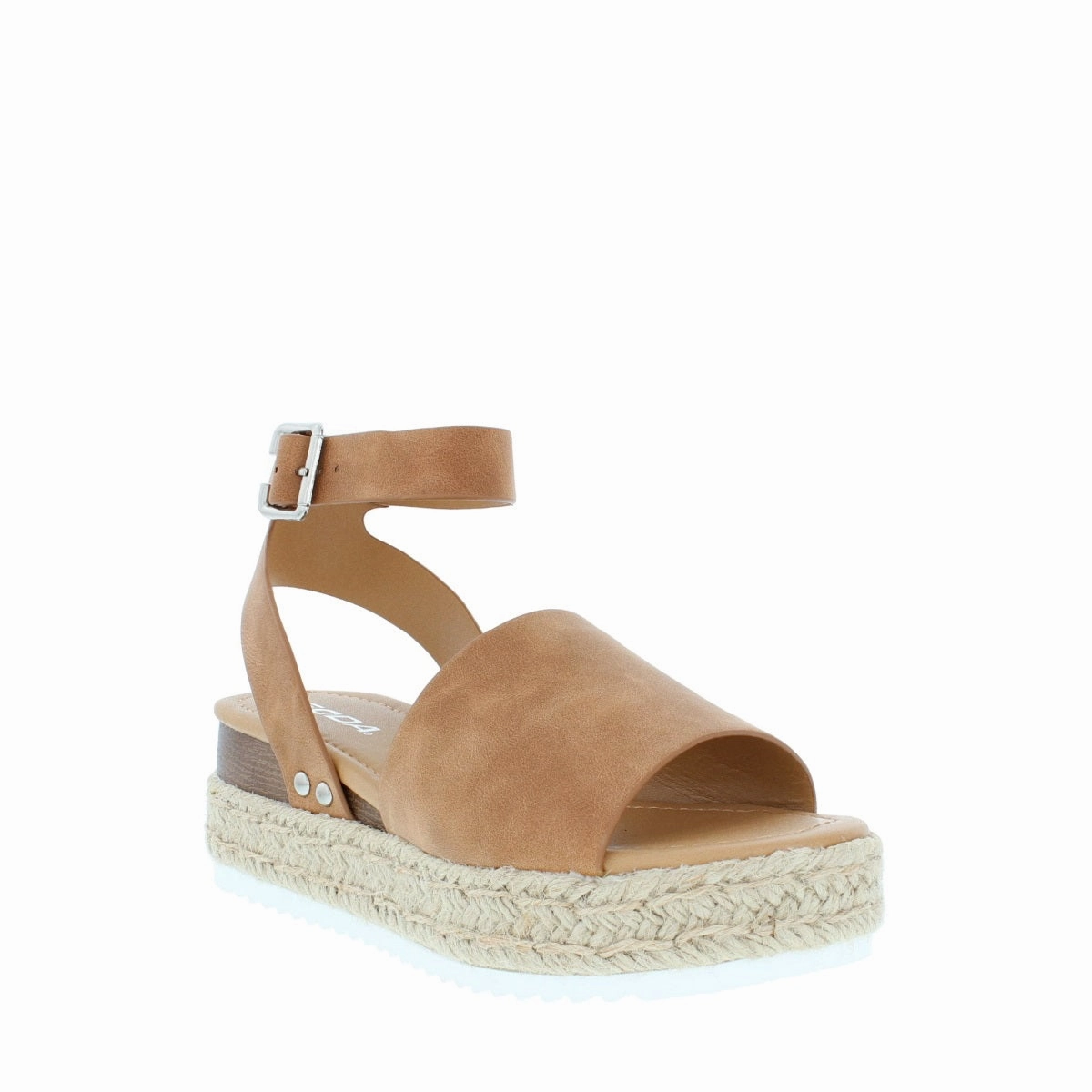 Ankle Strap Espadrille Platform Sandal (TAN) Adaptive Lacing System serious hikers