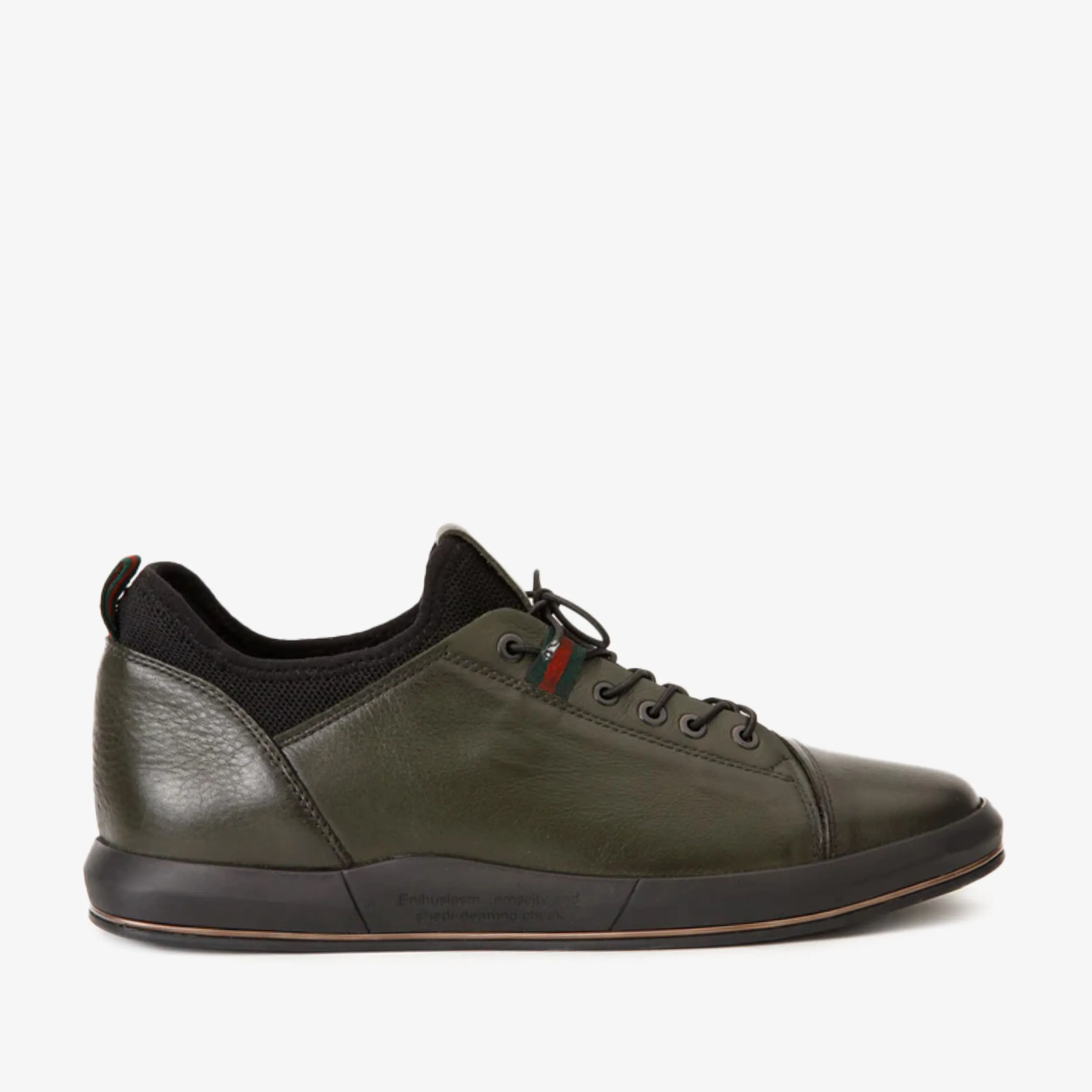 EnergyReturn The Hoxton Green Leather Men Sneaker Final Sale!