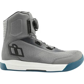 Icon Overland Motorcycle Boot Grey
