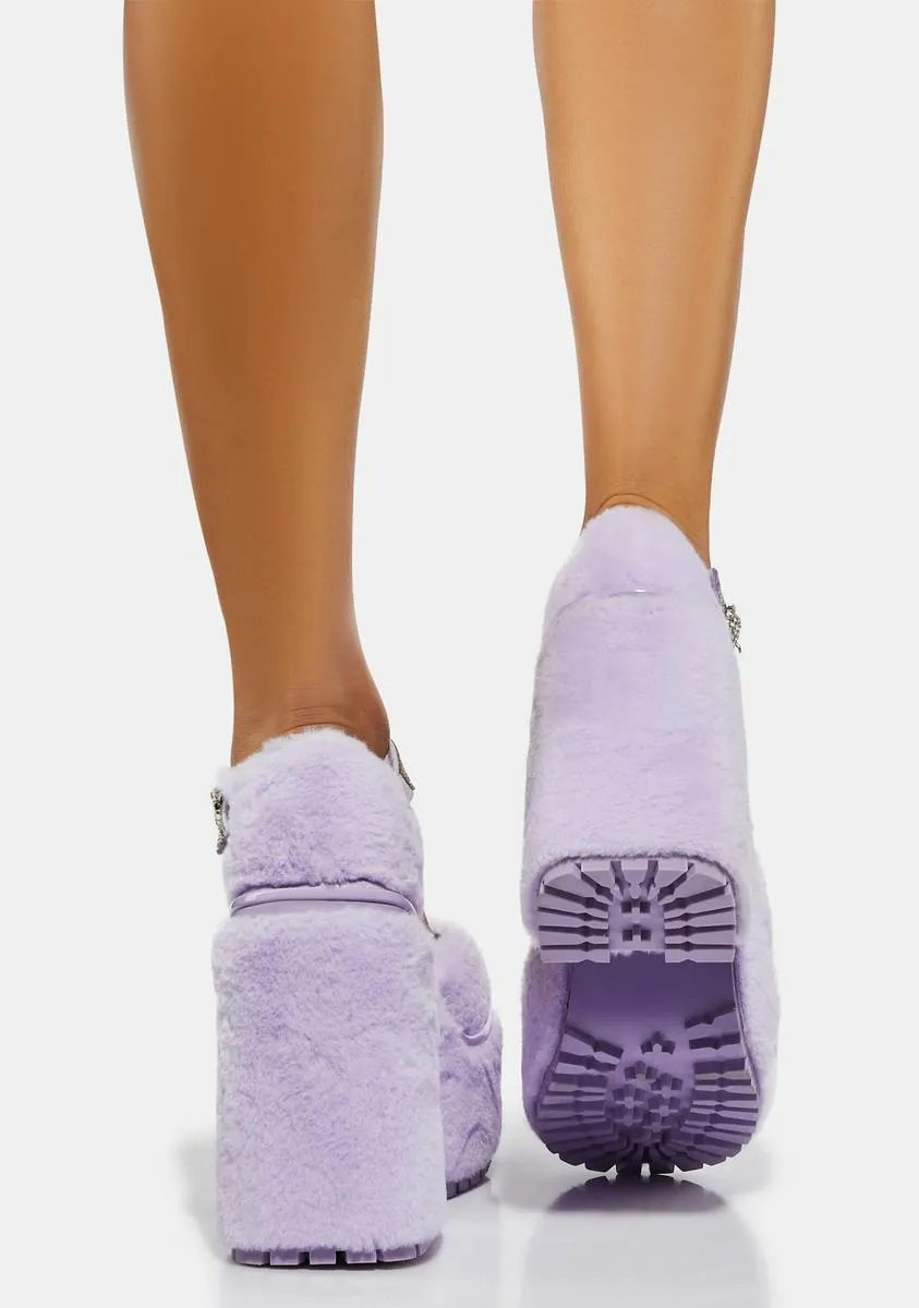In My Feelings Fuzzy Mary Janes