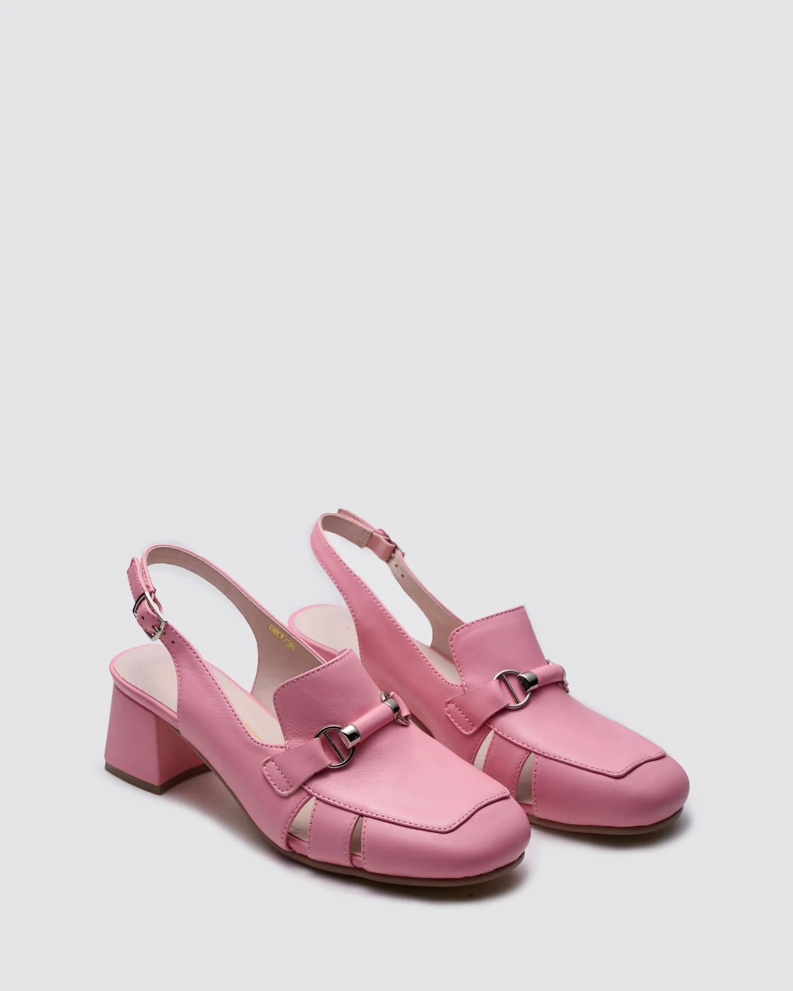 INKY SLINGBACK HEELS PINK LEATHER