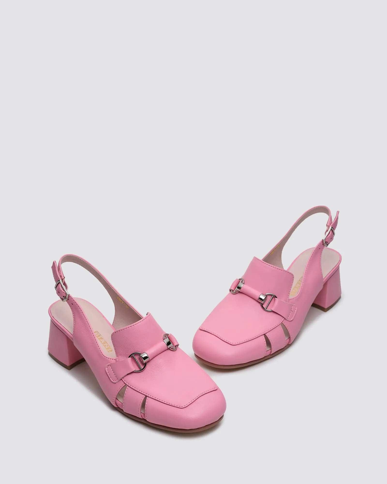 INKY SLINGBACK HEELS PINK LEATHER