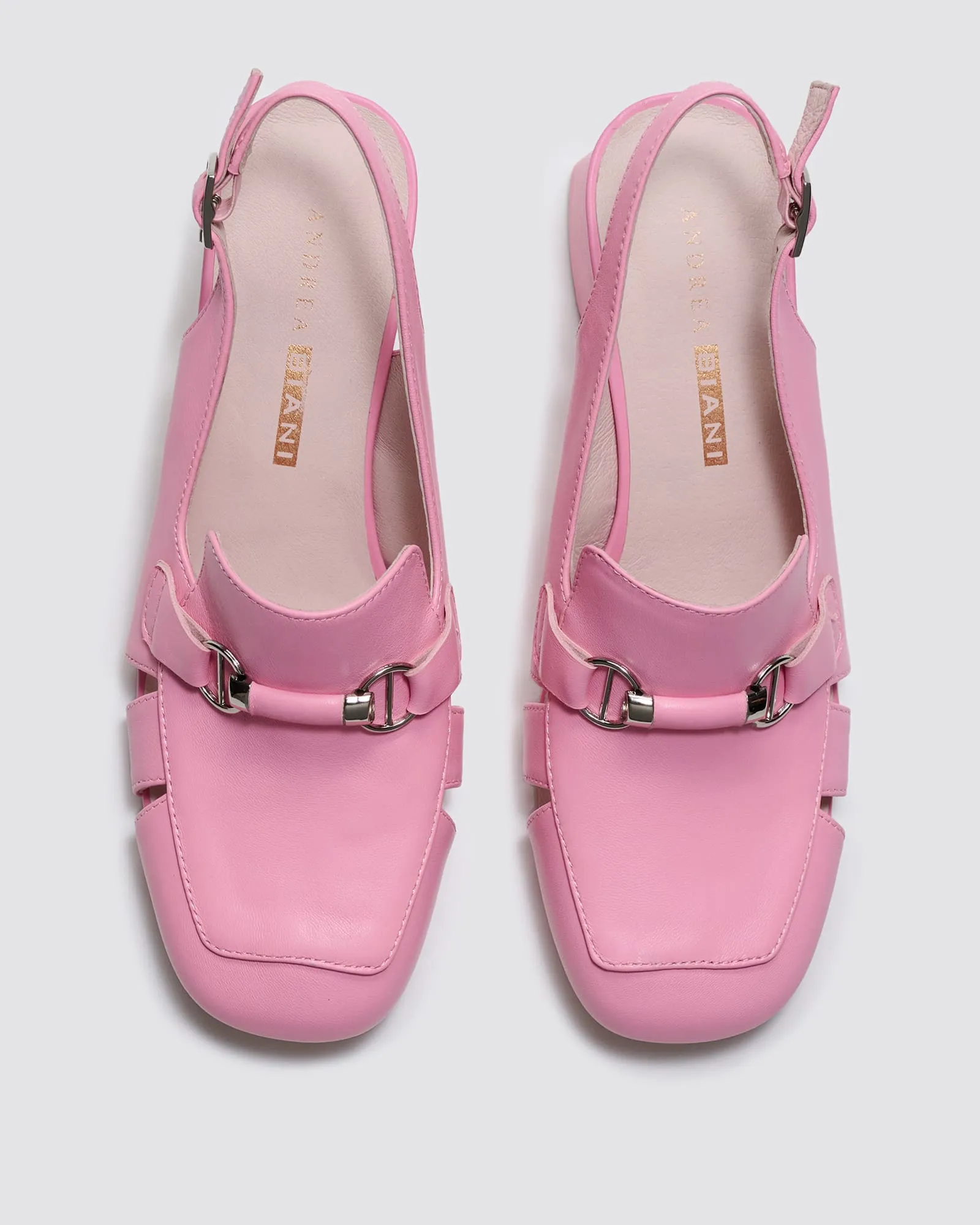 INKY SLINGBACK HEELS PINK LEATHER
