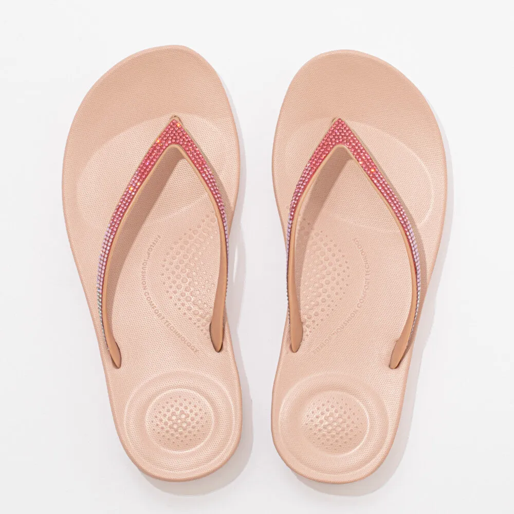 iQUSHION Ombre Sparkle Flip-Flops