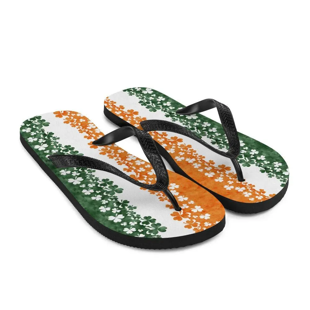 Irish Shamrock Flip Flops