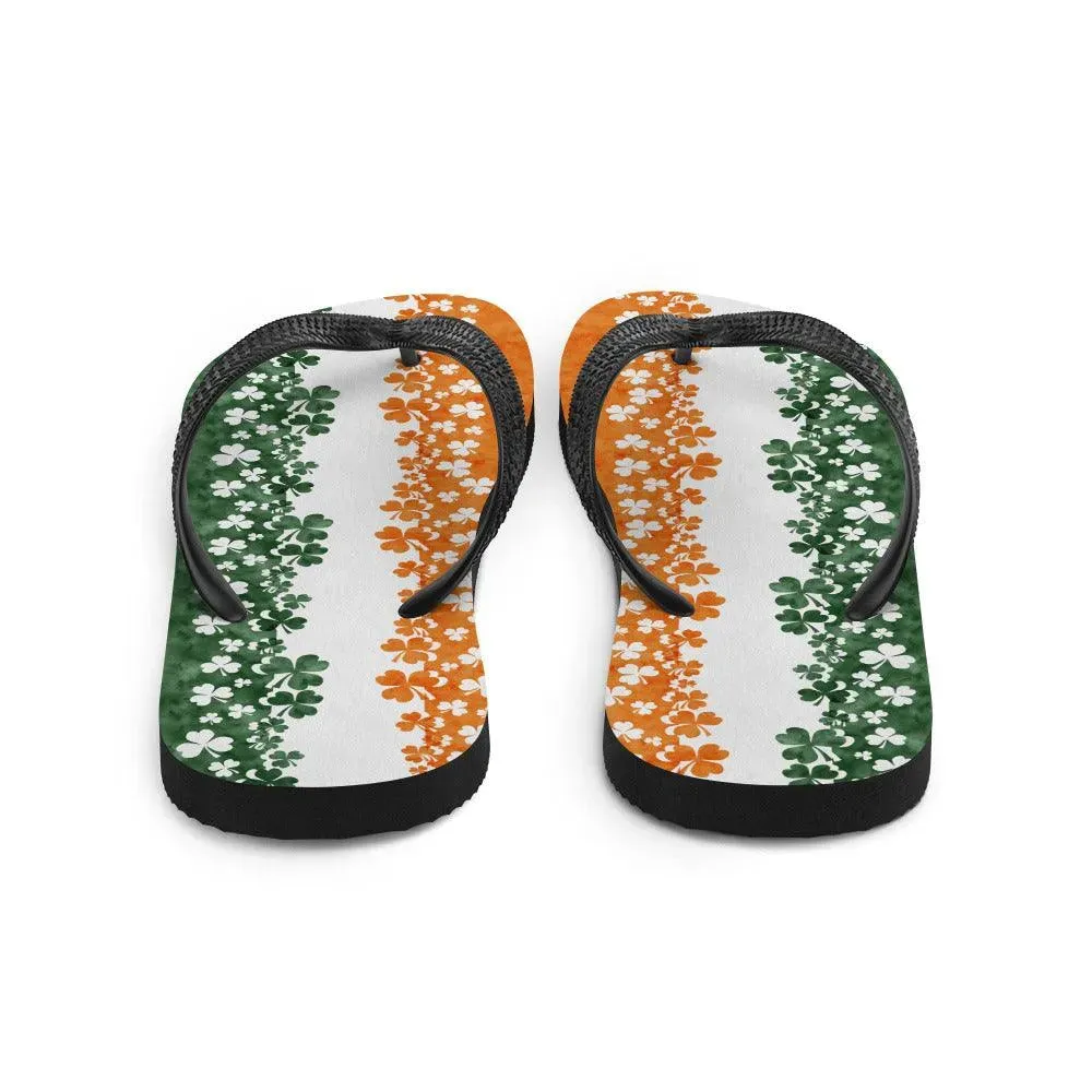 Irish Shamrock Flip Flops