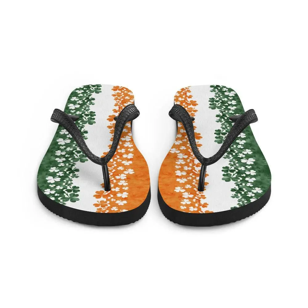 Irish Shamrock Flip Flops