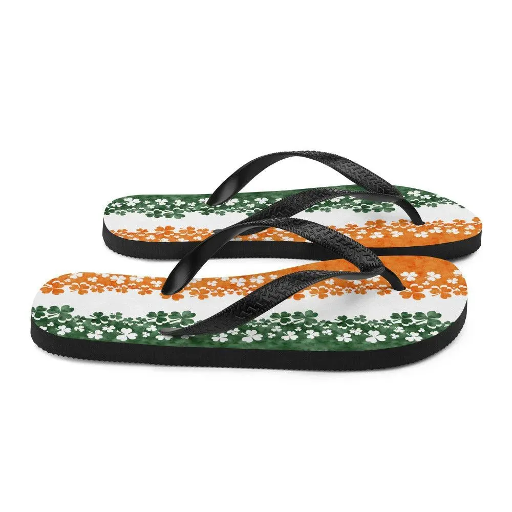 Irish Shamrock Flip Flops