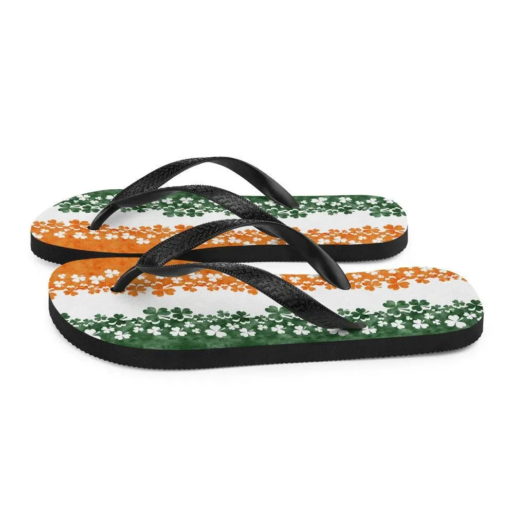 Irish Shamrock Flip Flops