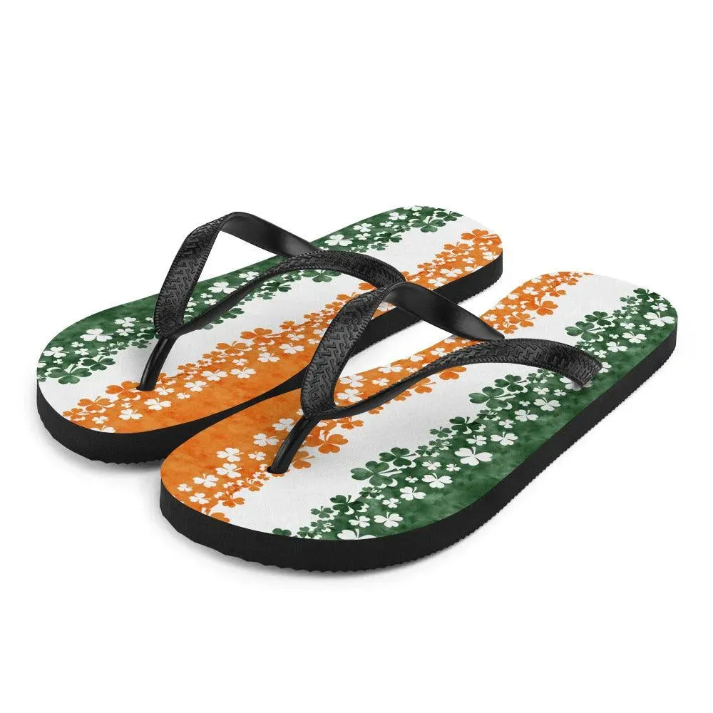 Irish Shamrock Flip Flops