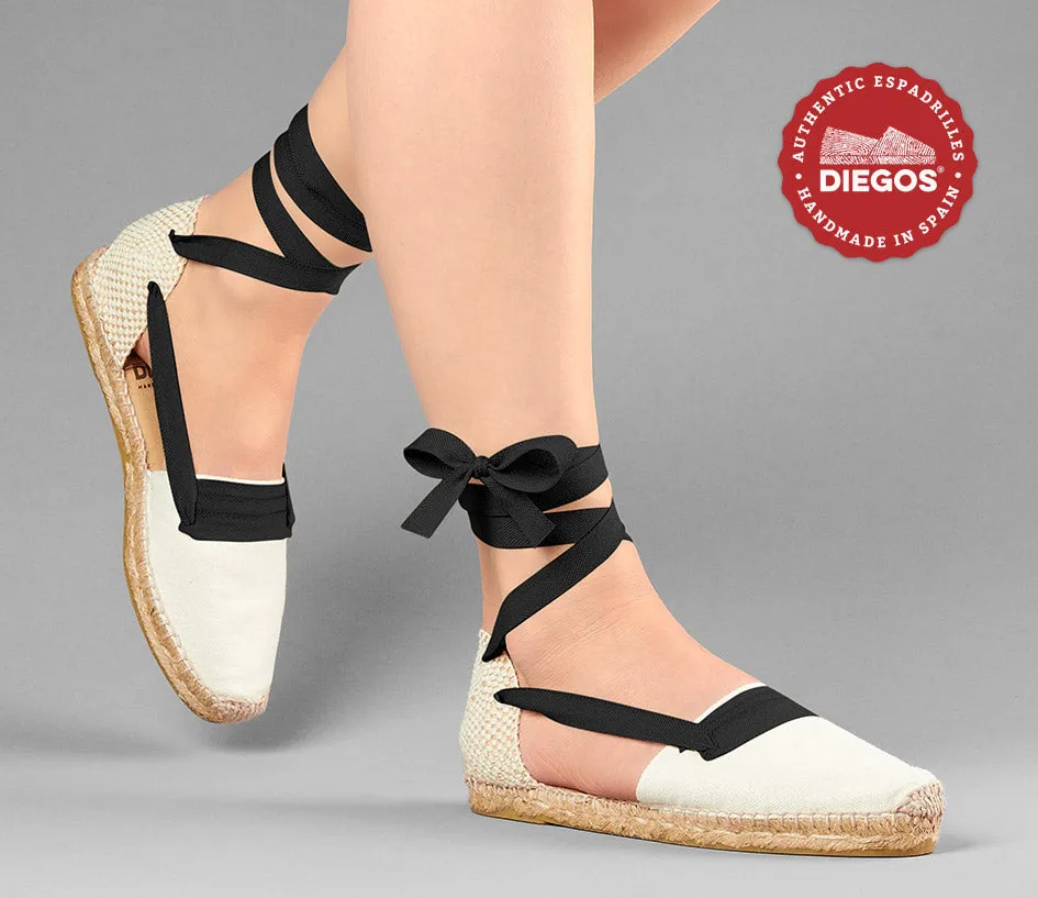 Ivory flat Lola Basque espadrilles