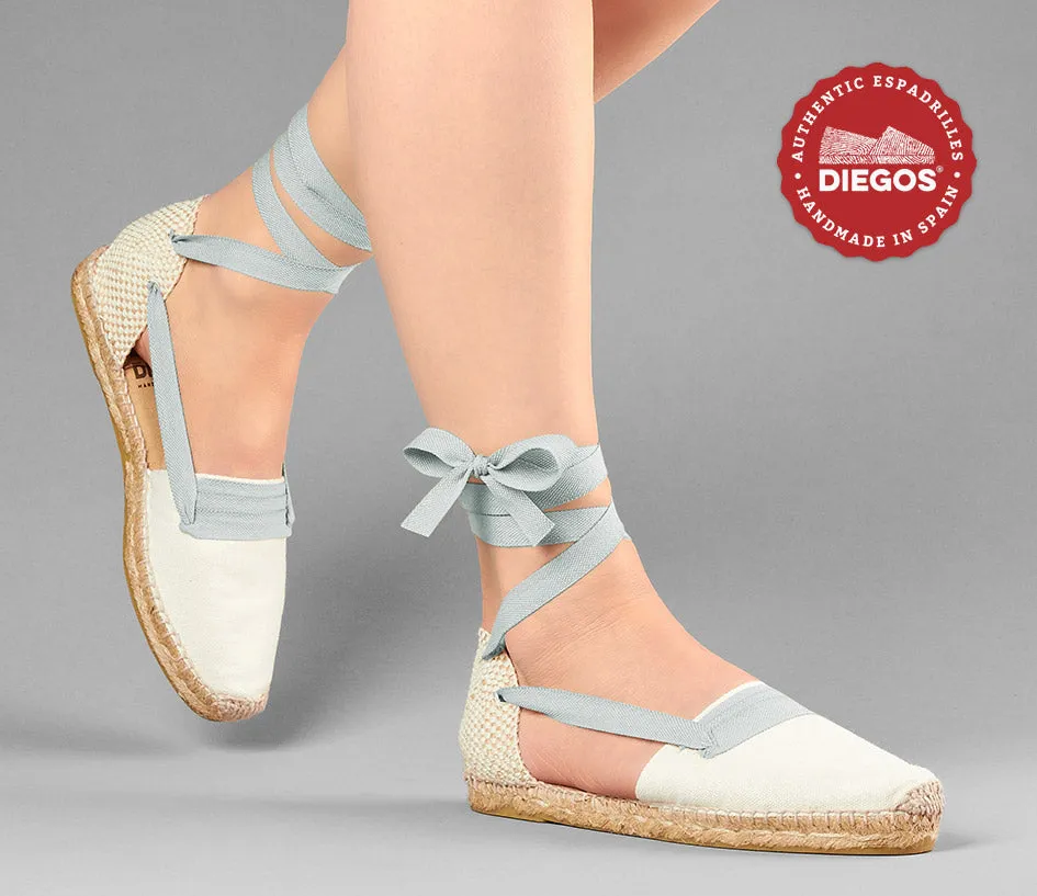 Ivory flat Lola Basque espadrilles