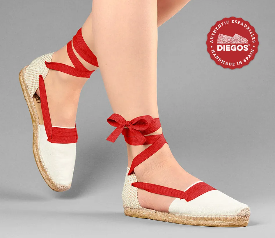 Ivory flat Lola Basque espadrilles