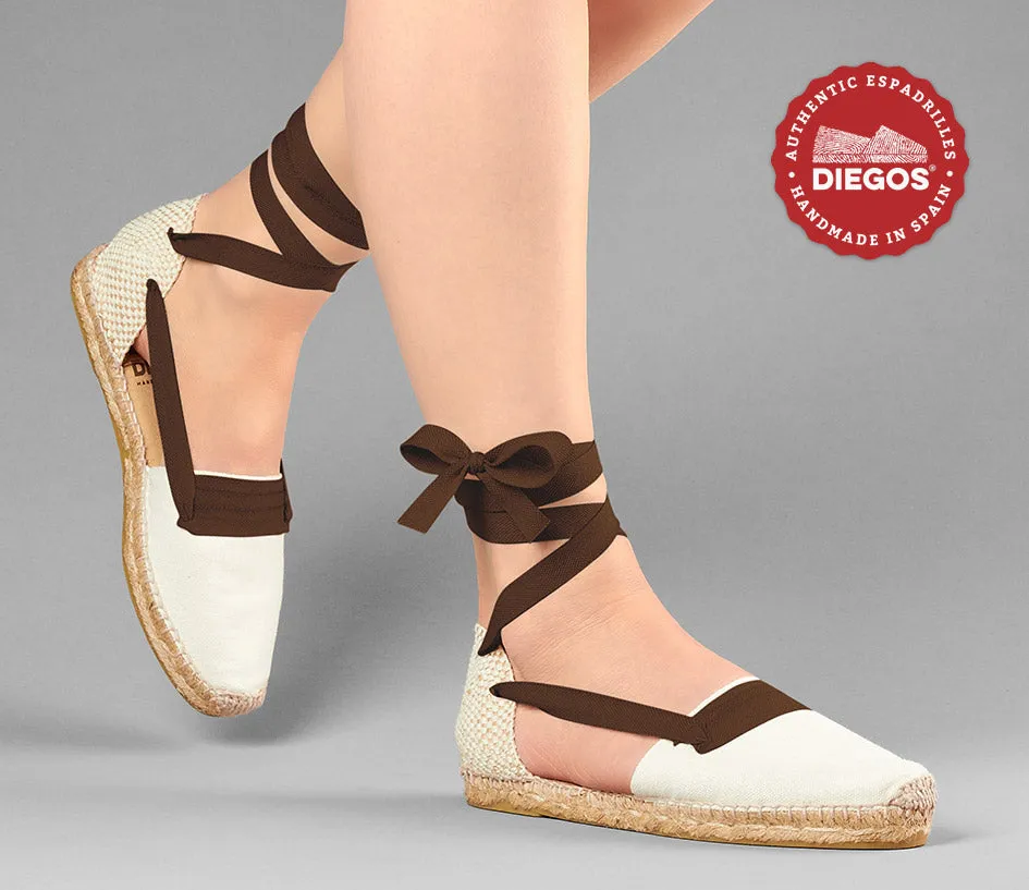 Ivory flat Lola Basque espadrilles