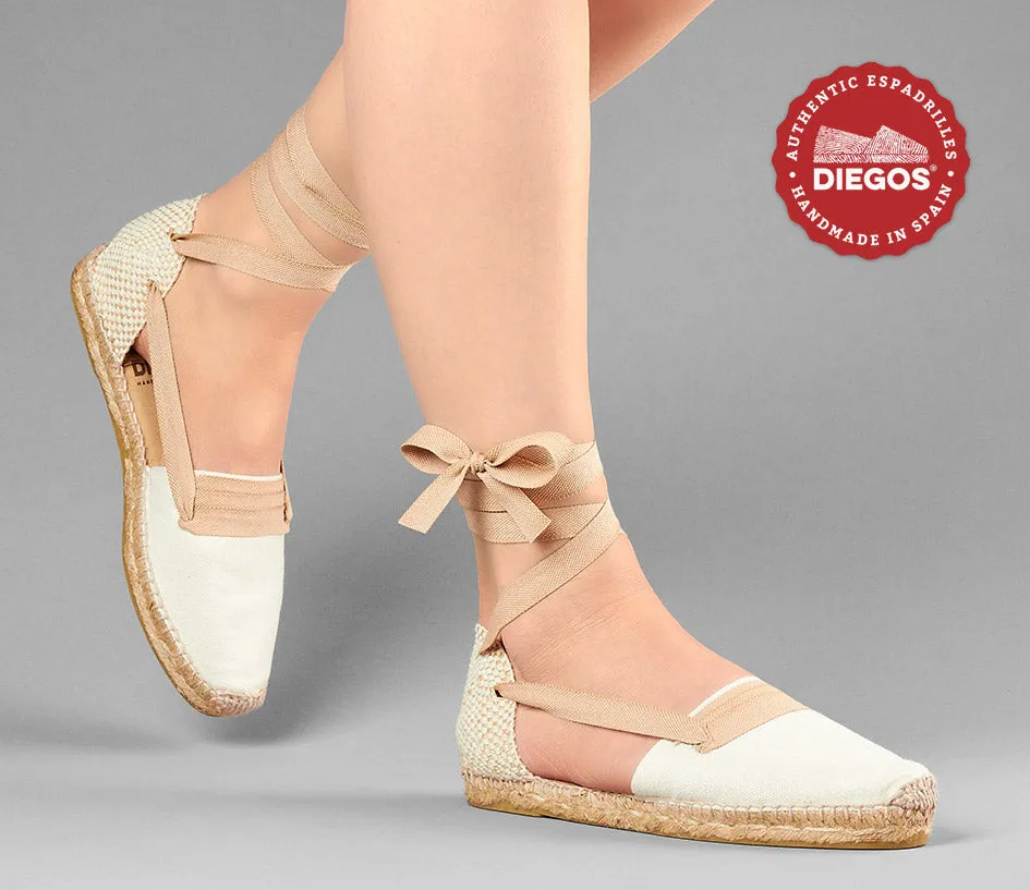 Ivory flat Lola Basque espadrilles