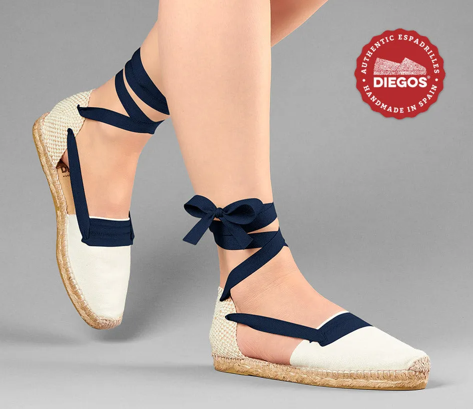 Ivory flat Lola Basque espadrilles