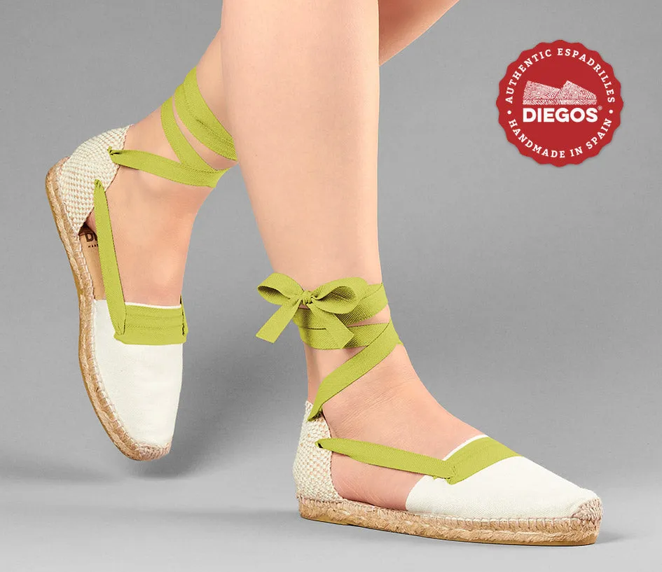 Ivory flat Lola Basque espadrilles