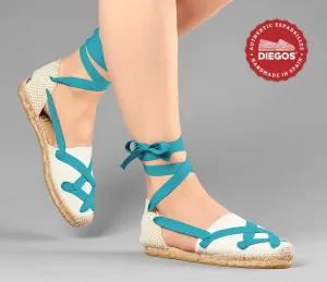 Ivory flat Lola classic laces espadrilles