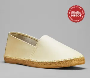 Ivory leather espadrille