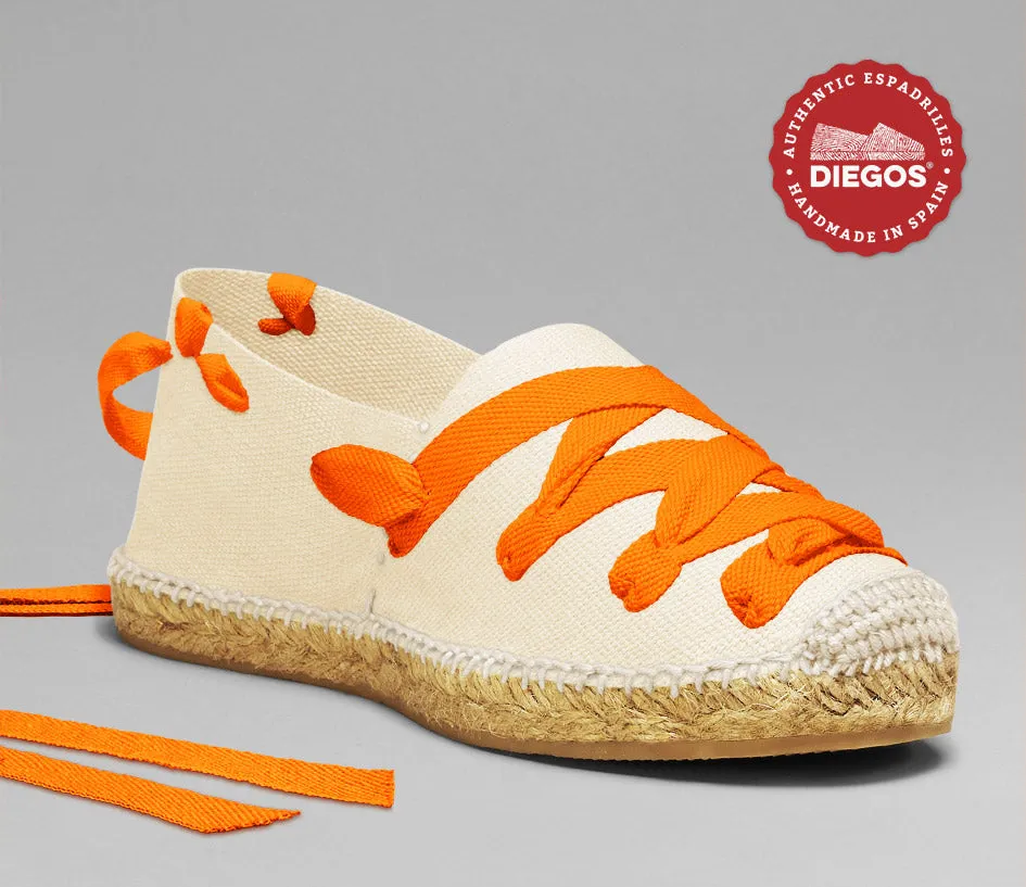Ivory white pamplona espadrilles