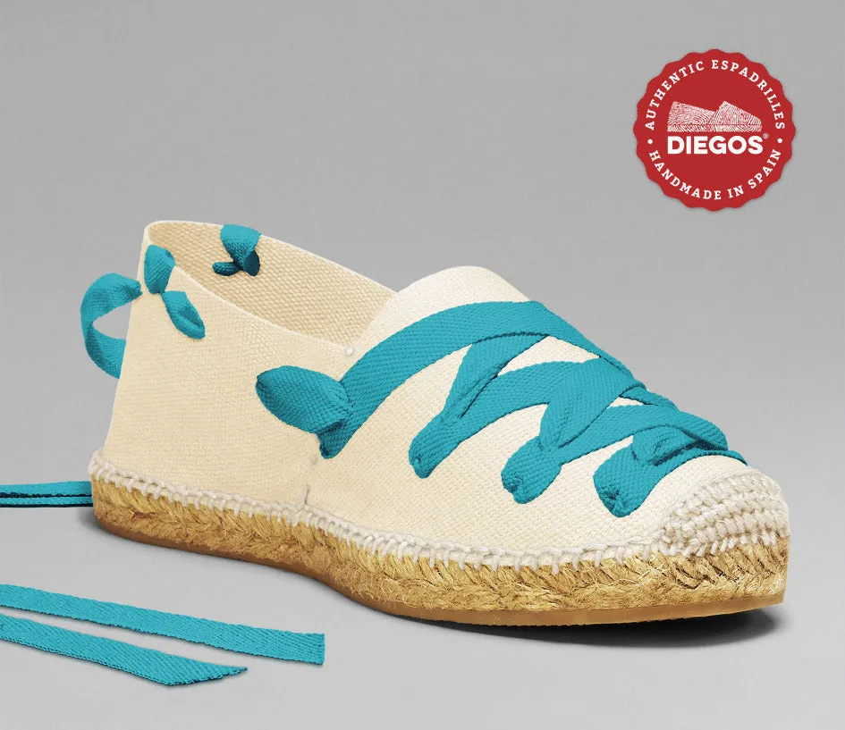 Ivory white pamplona espadrilles