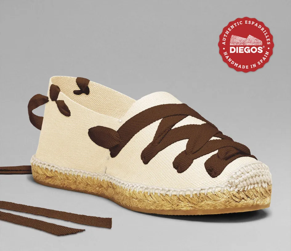 Ivory white pamplona espadrilles