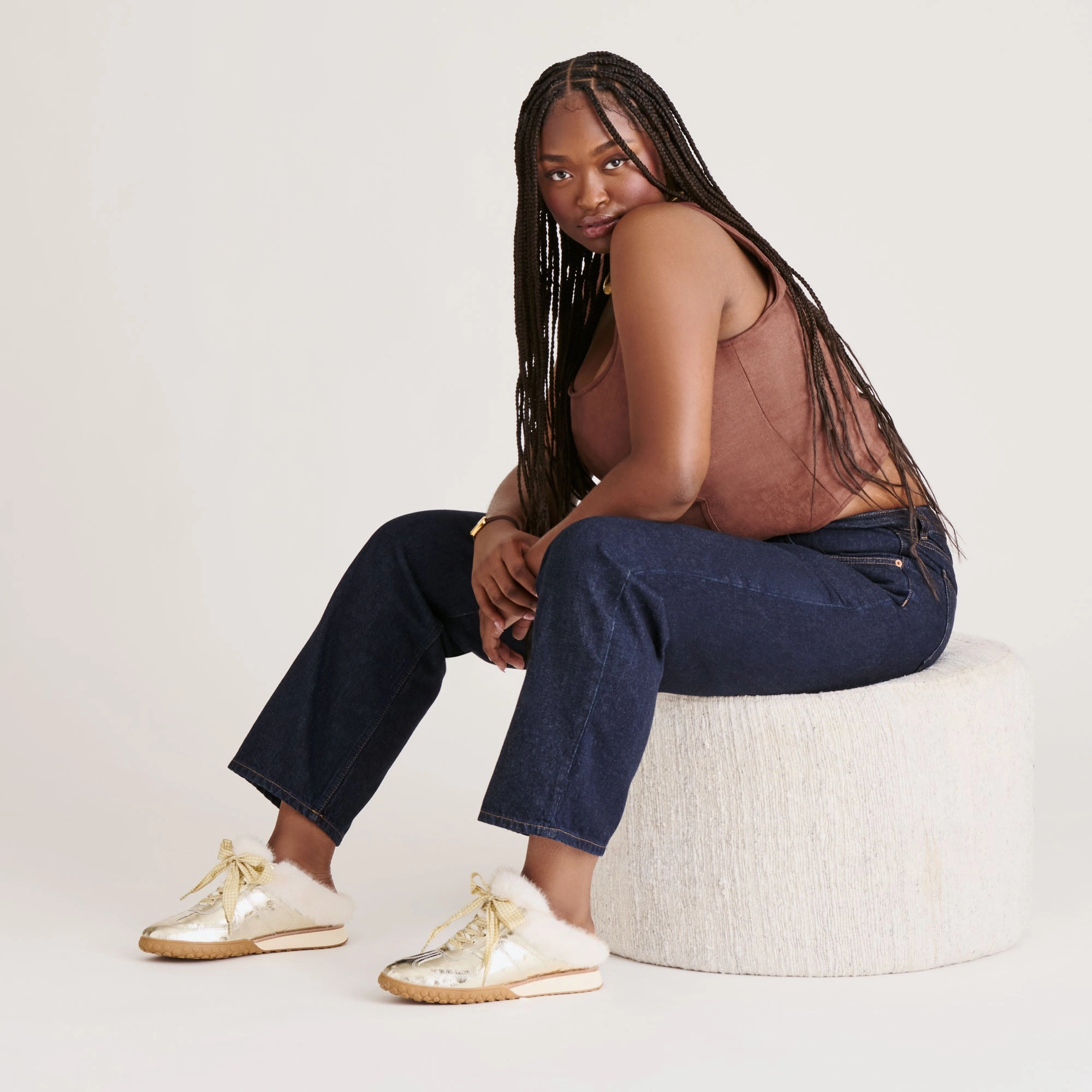 IZZEY PLUSH SNEAKERS PLATINUM LEATHER arch - support Ergonomic Footbed