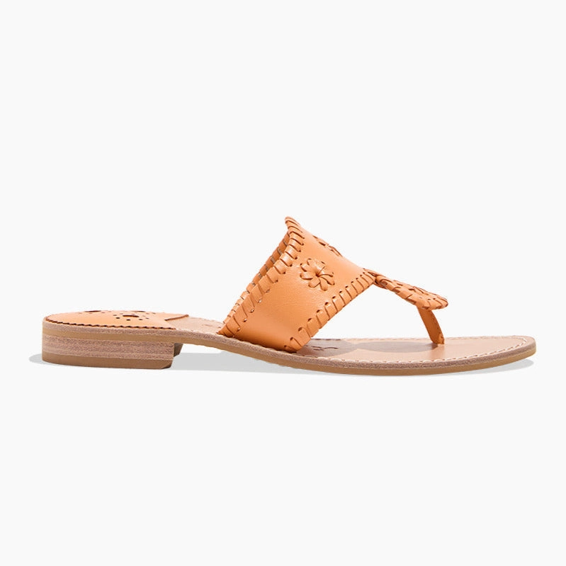 Lightweight EVA Construction Cushioned Collar Padding Jacks Leather Flat Sandal