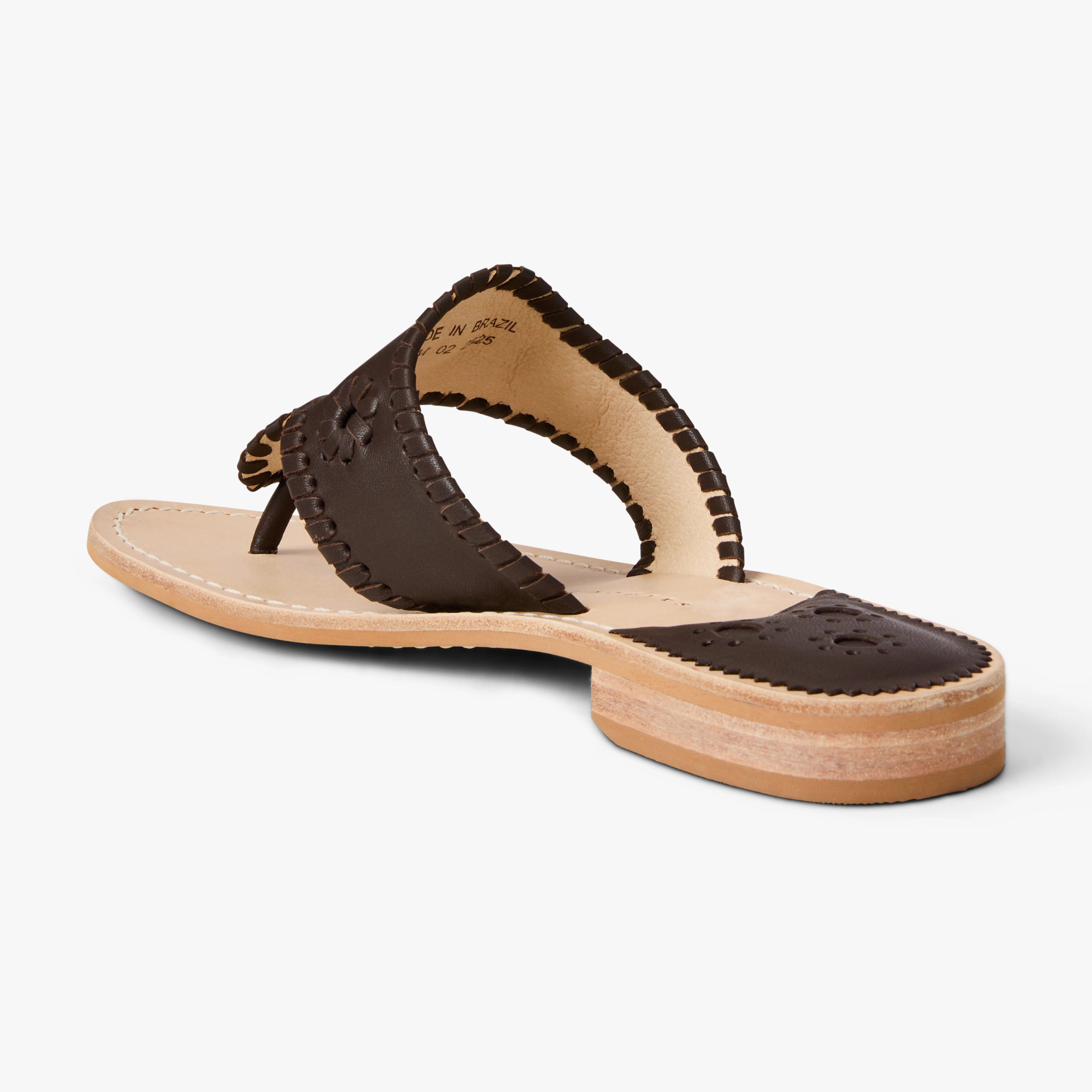 Jacks Leather Flat Sandal Hot Weather