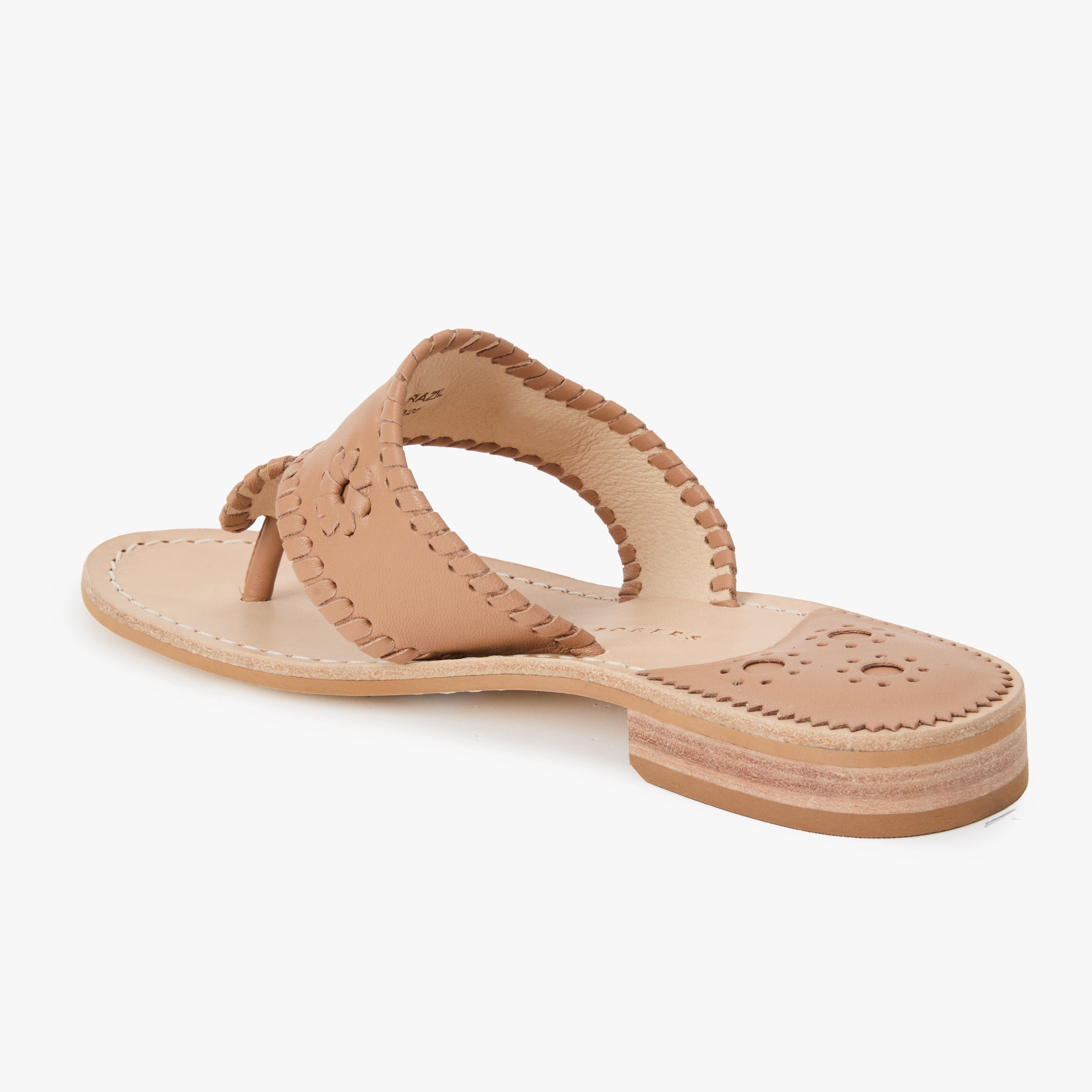 Jacks Leather Flat Sandal Energy Returning Heel Impact Diffusing