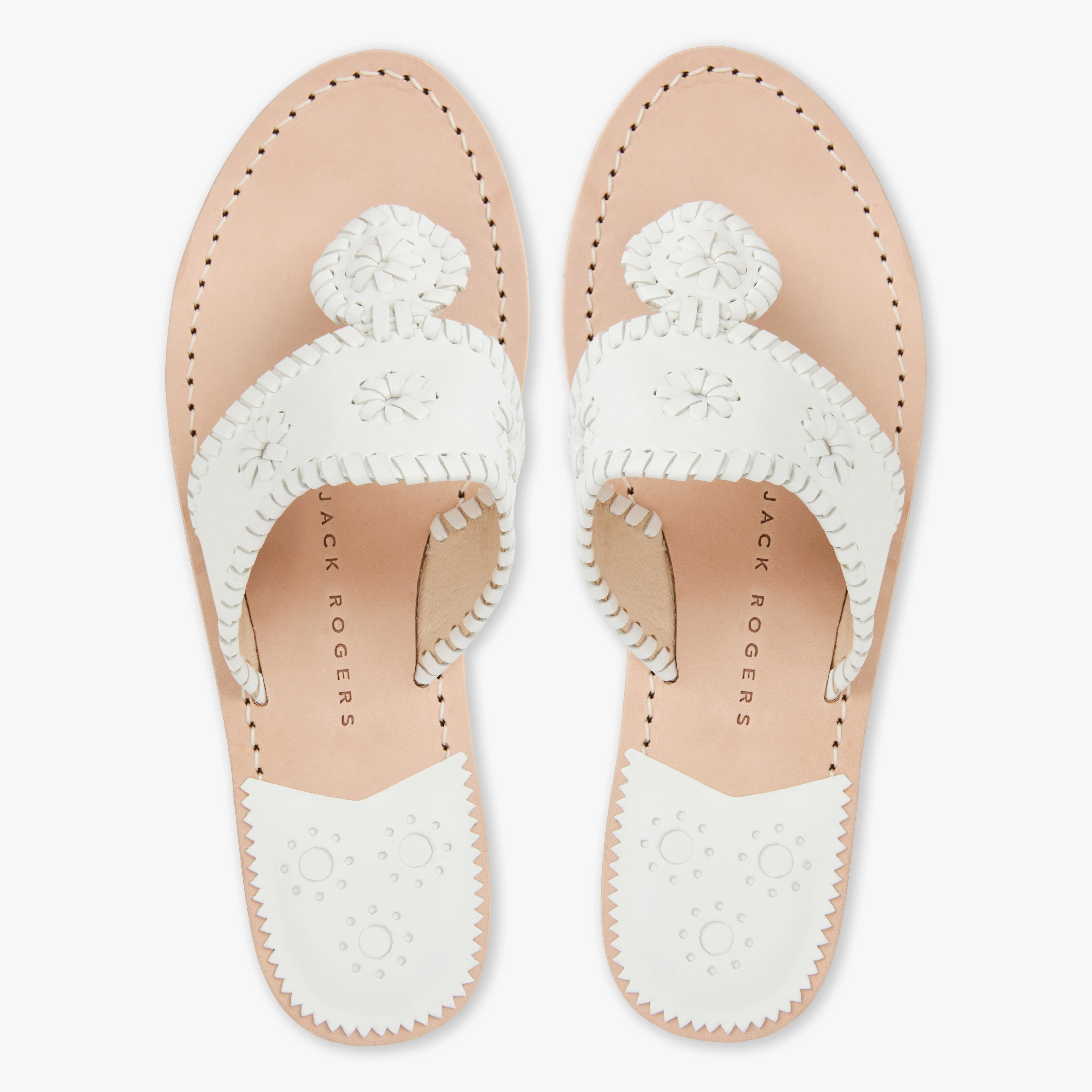 Jacks Wide Width Leather Flat Sandal Cutout rubber