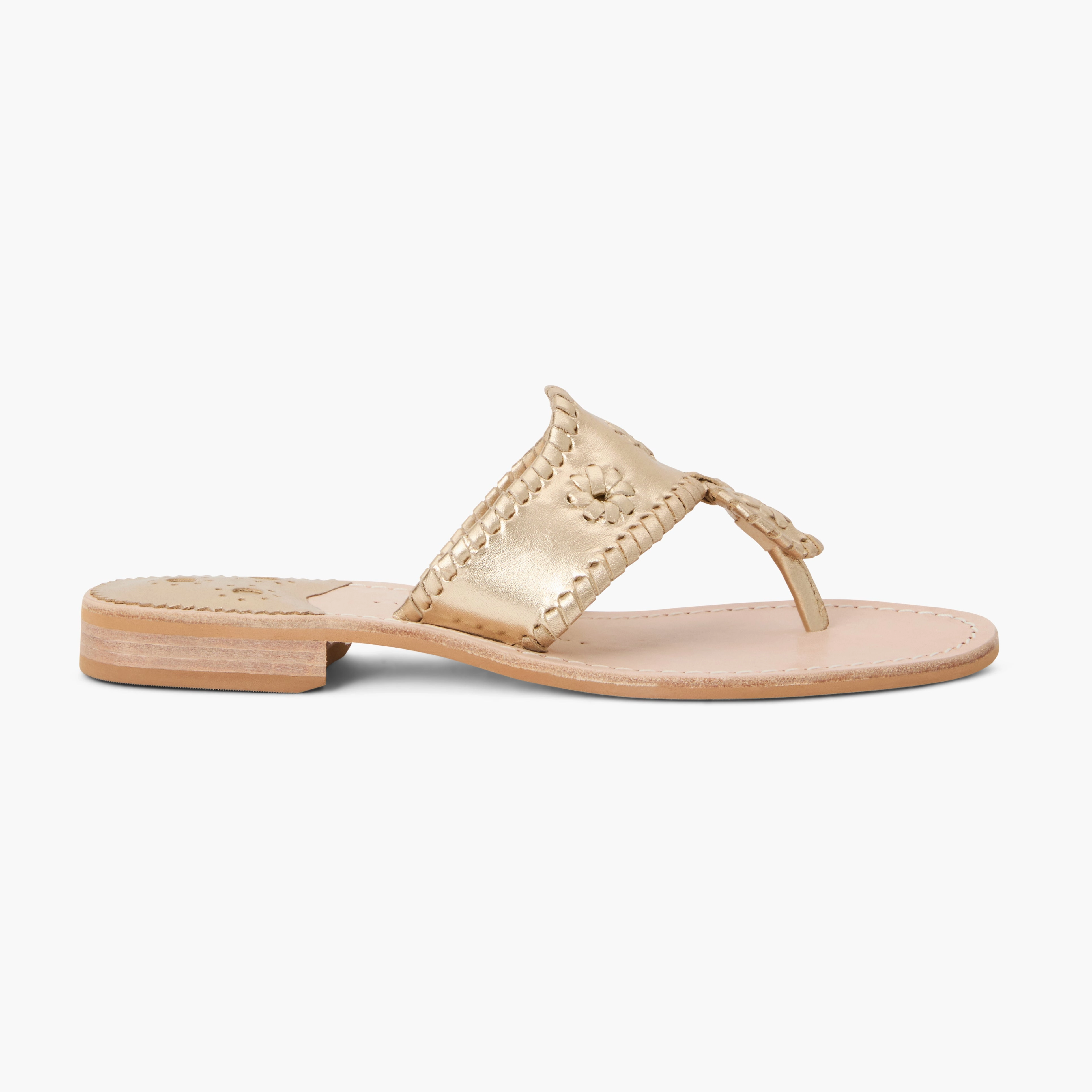 Bonded seams Jacks Wide Width Leather Flat Sandal