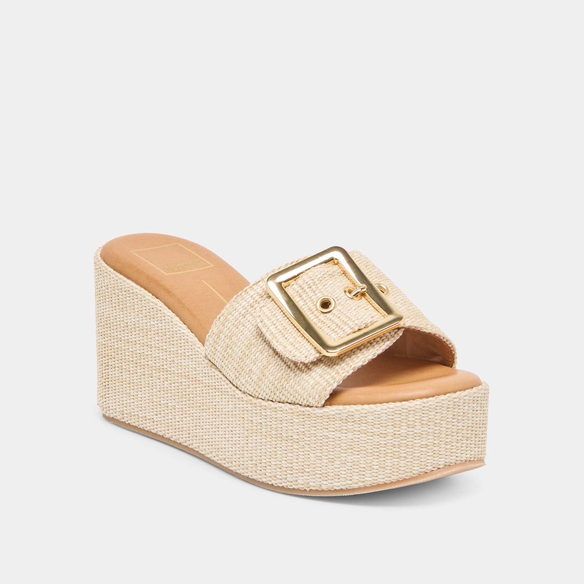 afternoon Wide toe box JILIAN WEDGES LT NATURAL RAFFIA