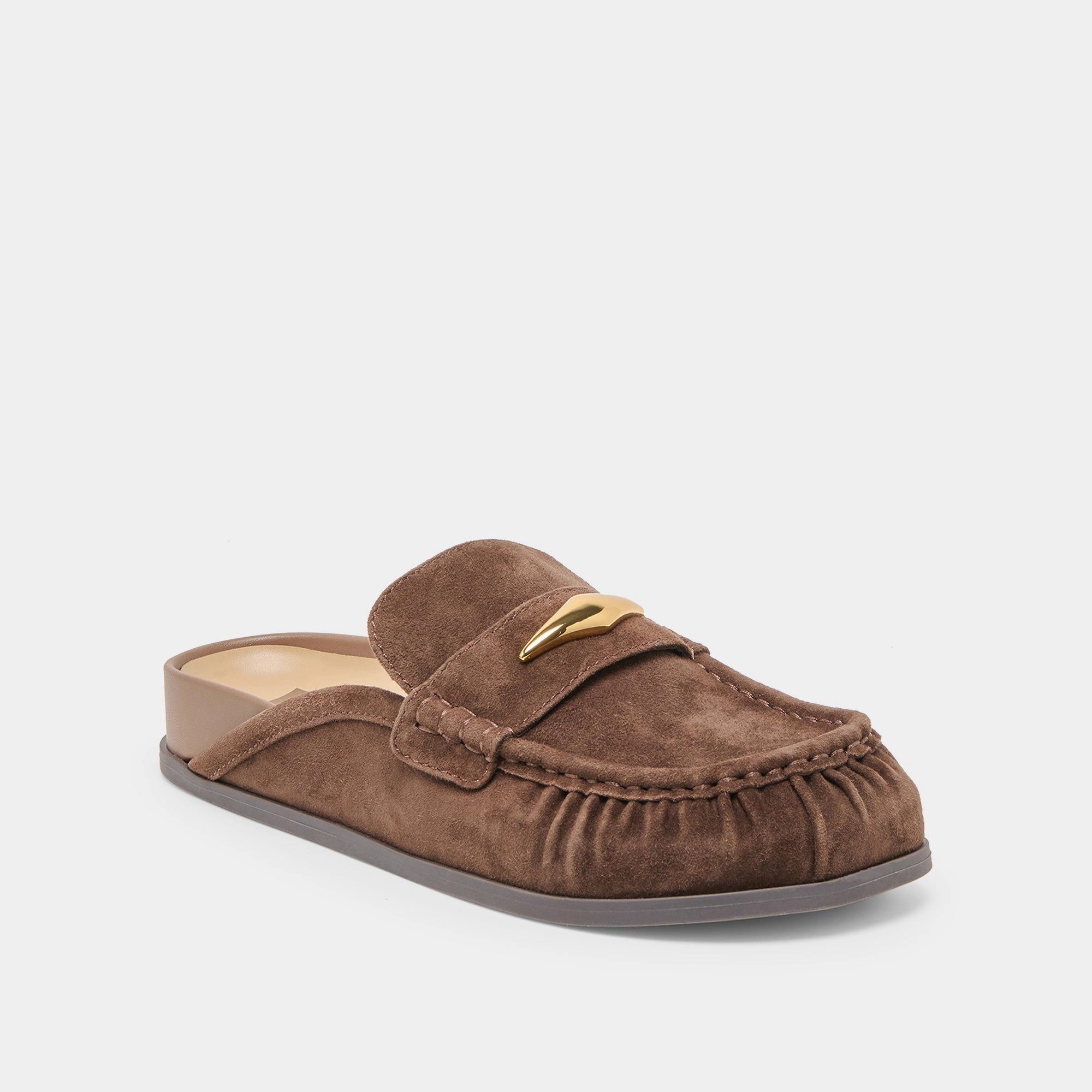 JODERO FLATS DK BROWN SUEDE Trendy Shoes Boat Dock