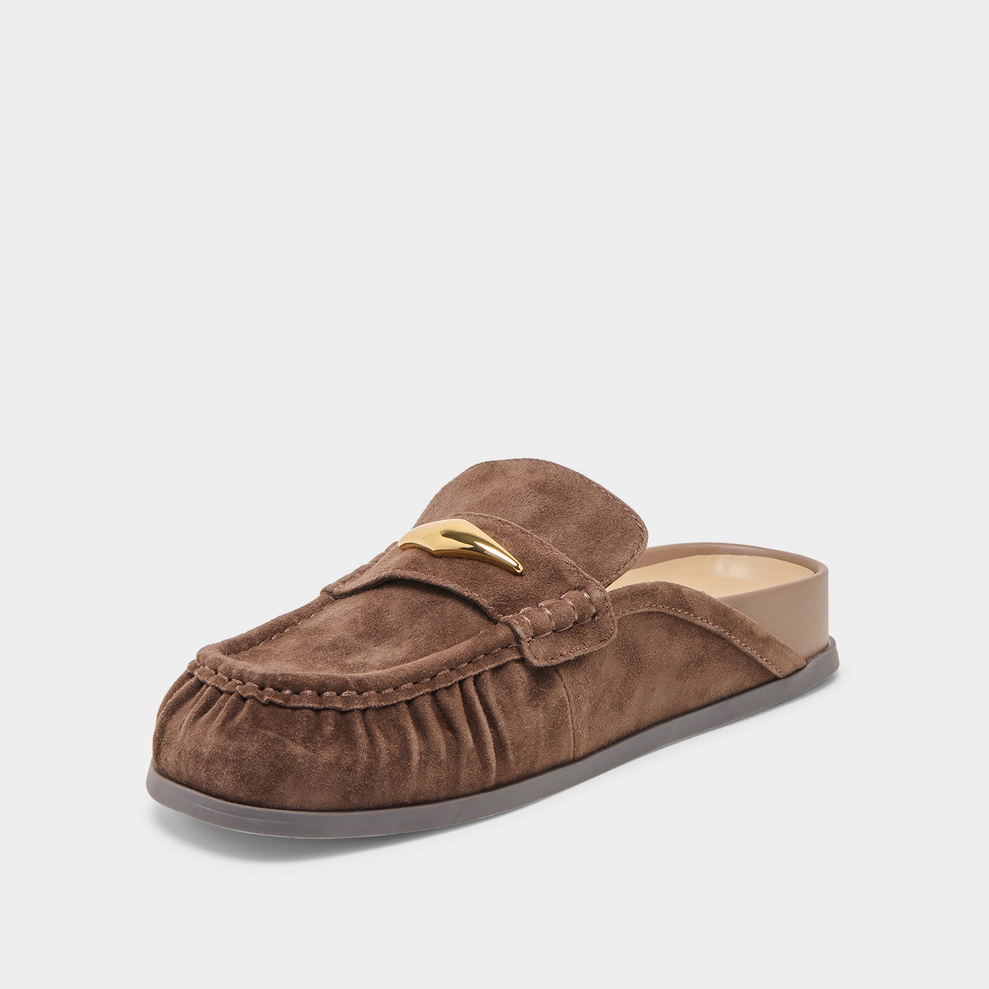 Slip-Free Shoes Travel Day JODERO FLATS DK BROWN SUEDE