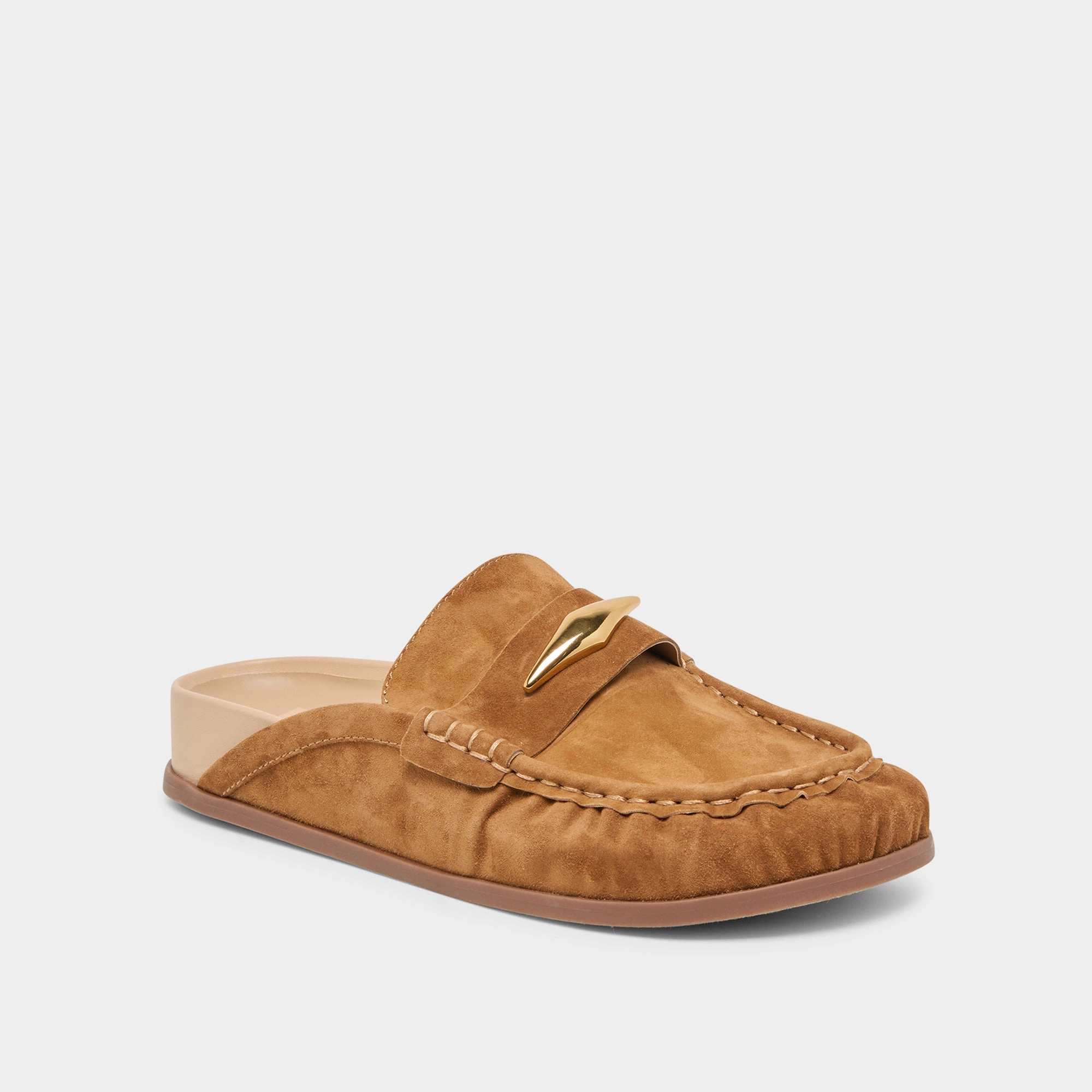 Boat Dock Beach Mood JODERO FLATS LT BROWN SUEDE