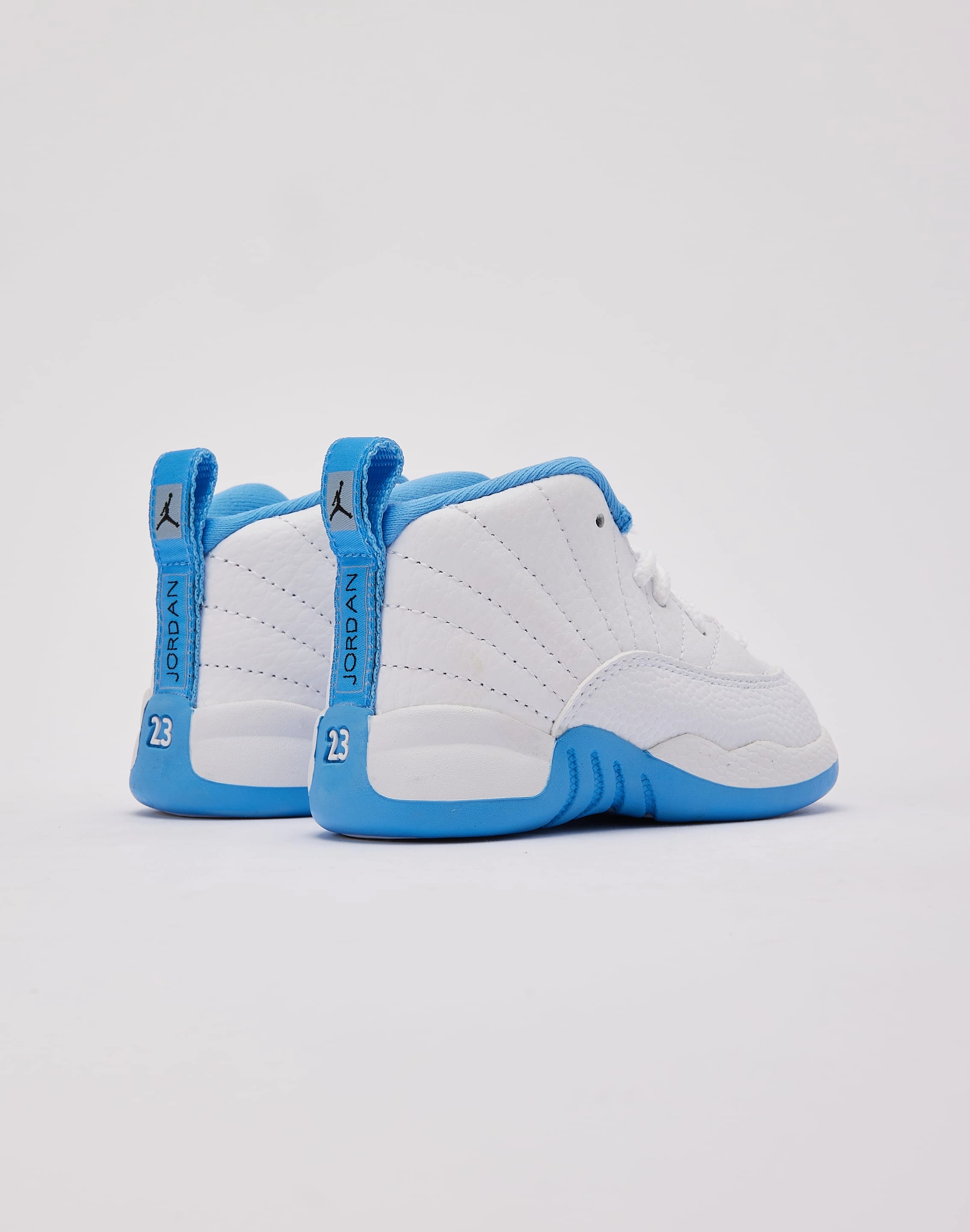 Jordan Air Jordan 12 Retro 'White and University Blue' Toddler Flex Groove Technology rainy - day shoes